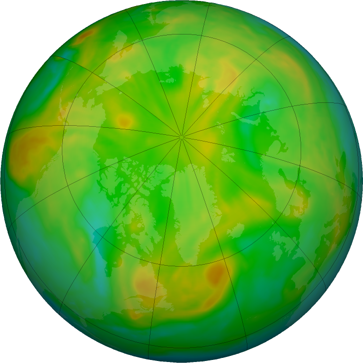 Arctic ozone map for 12 June 2021